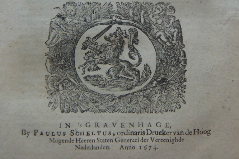 1674 Marine Treaty Between The Netherlands & England