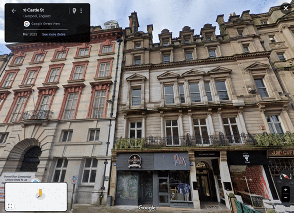 Street view of 16 Castle Street