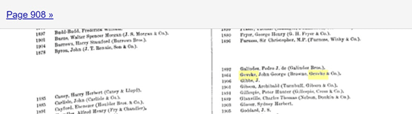 Directory page with an entry for John George Geveke