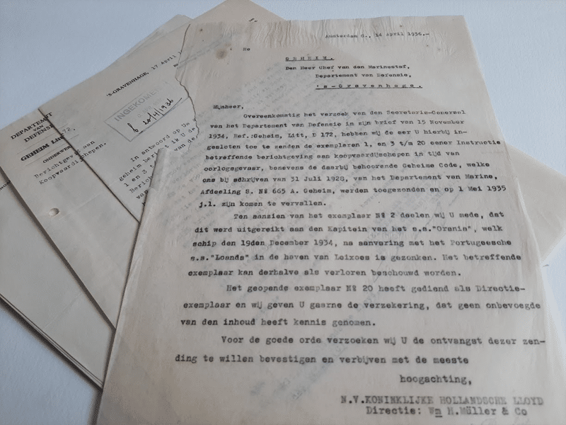 Letter about the steamship Orania from the KHL archive