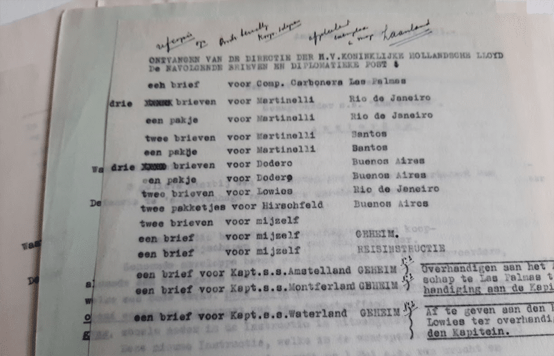 List of pre-war code names for Dutch KHL merchant ships